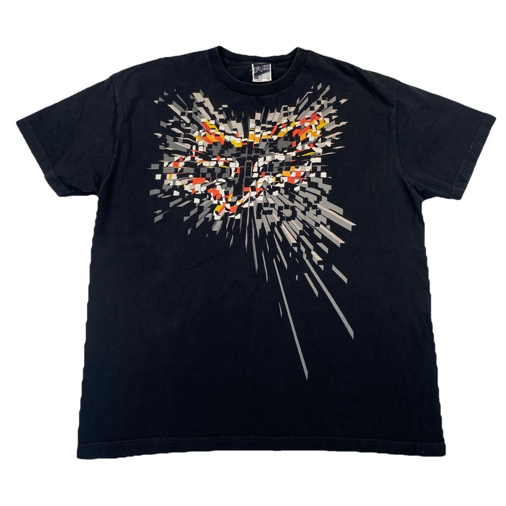 Fox Racing Men's XL T-Shirt Black Vintage Y2K Motorcycle (Small Hole)